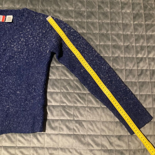 Women's V sweater used, blue, size S