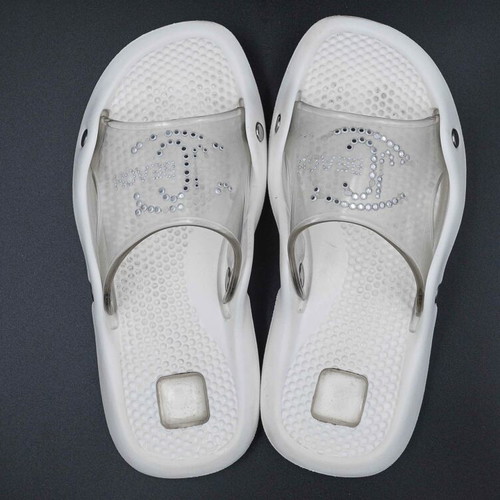 Just Cavalli rubber slippers used, size 36, white and silver