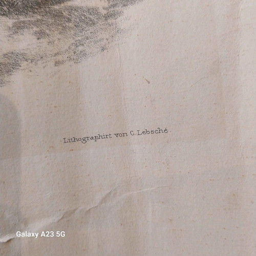 Lithography Panorama of Athens 1835 used