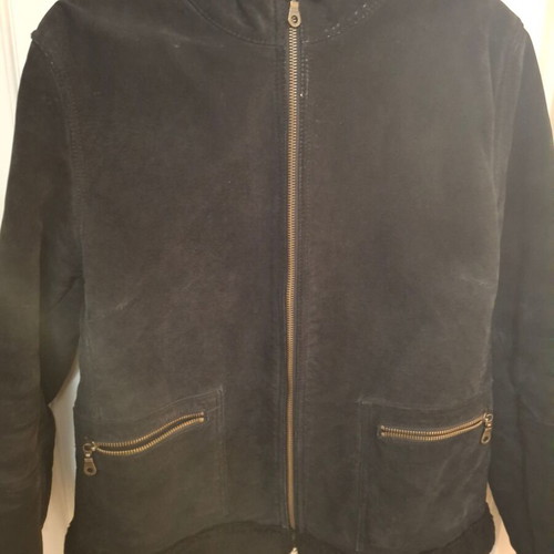 Naf Naf medium jacket used, black with fur