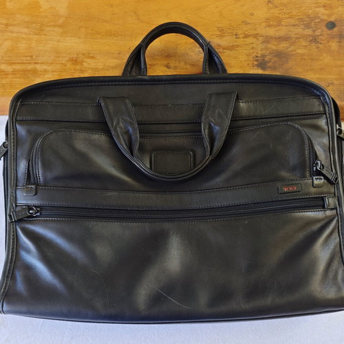Tumi Alpha Slim Large Screen Leather Briefcase used