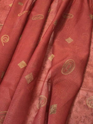 Curtain 4.5 meters length, 2.8 meters height, like new, burgundy, semi-transparent
