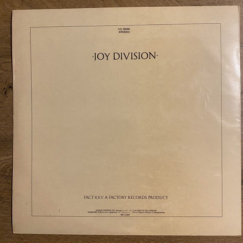 Closer vinyl album by Joy Division like new, punk