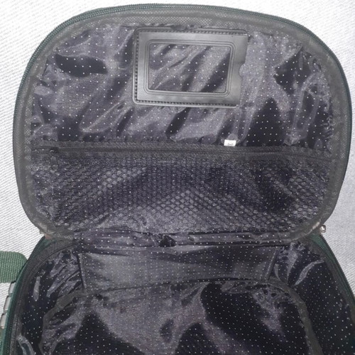 Small travel suitcase new, green, 30x20 cm