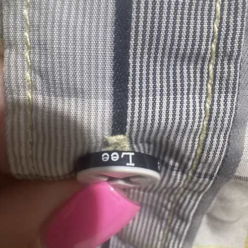 Lee 100% cotton shirt, black and yellow, size L
