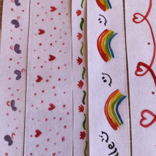Set of 12 Hand-Painted Bookmarks with Protective Coating