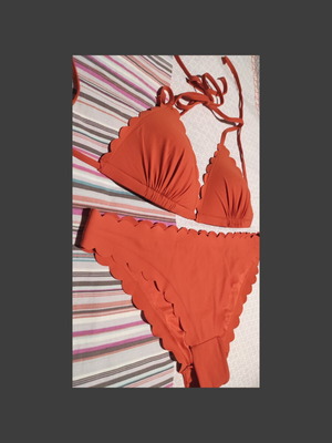 Bikini H&M size 36 small like new, dark orange