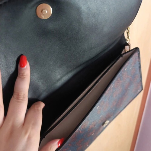 Axel shoulder bag and clutch new, blue multicolor
