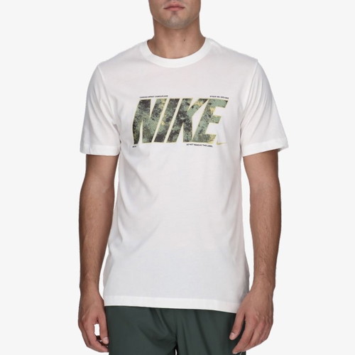 Nike FZ8038 Dri-Fit Camo men's cotton T-shirt, size M, white