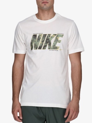 Nike FZ8038 Dri-Fit Camo men's cotton T-shirt, size M, white