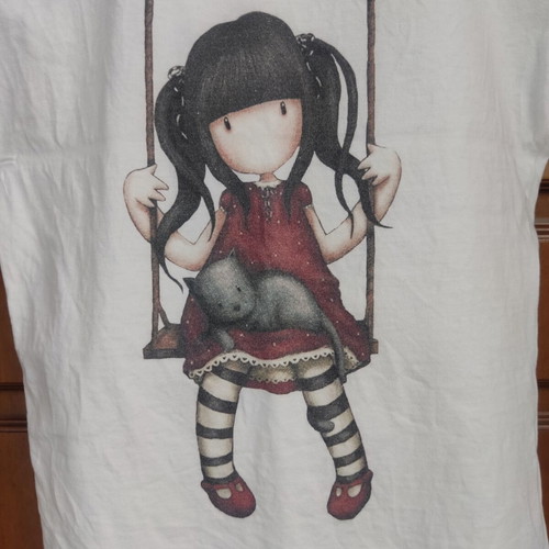 Santoro short-sleeve t-shirt size S like new, white