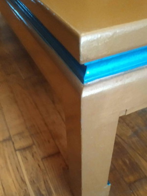Coffee table used with mirror, solid walnut wood