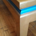 Coffee table used with mirror, solid walnut wood