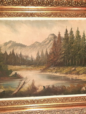 Collectible painting 1940 like new, handmade wooden frame
