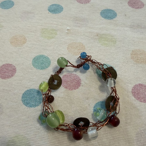 Bracelet handmade from scratch, like new, multicolored