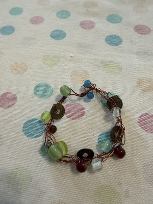 Bracelet handmade from scratch, like new, multicolored