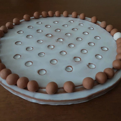 Clay Solitaire like new, handmade, 22cm diameter