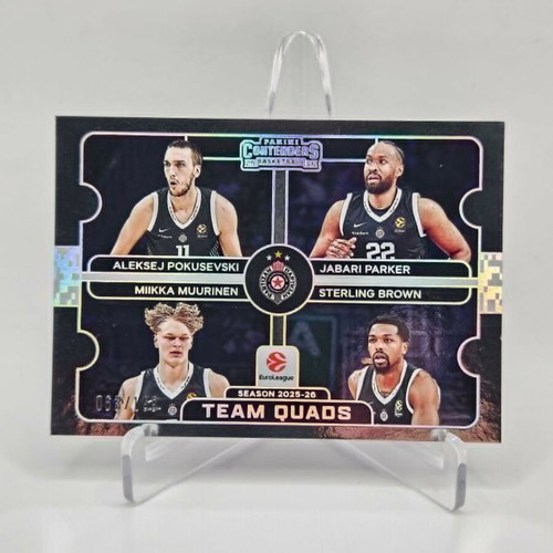 Panini Contenders Euroleague Partizan Team Quads like new