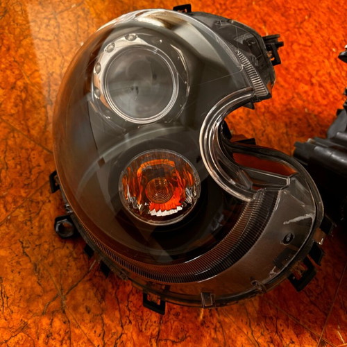 R56 Mini Cooper headlights painted like new