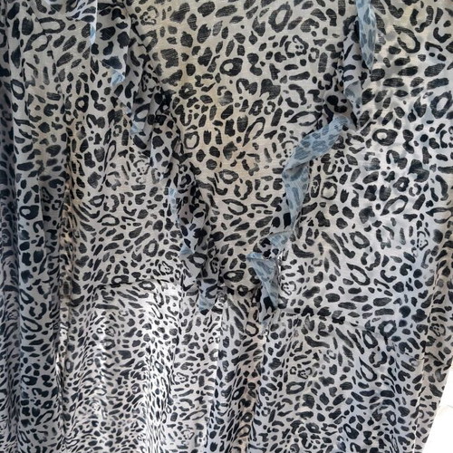 Zara leopard dress used, black beige shade, size L