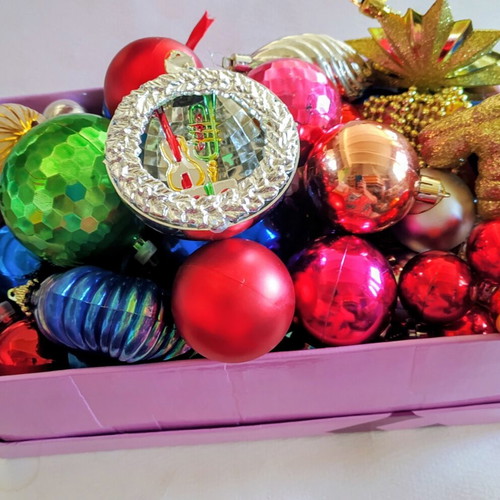 Christmas ornaments and balls set of 46, plastic