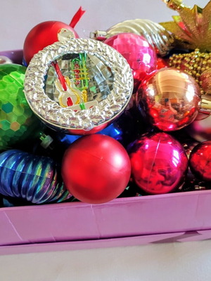 Christmas ornaments and balls set of 46, plastic