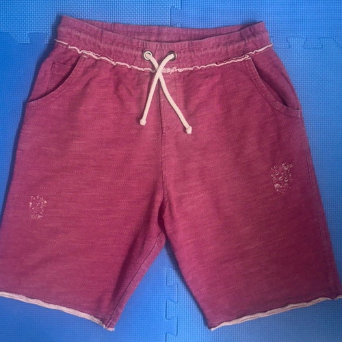 BodyTalk men's distressed red/pink shorts, size M