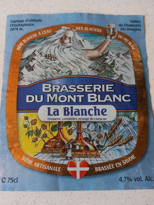 Brasserie Du Mont Blanc La Blanche label used