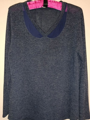 Bodymove viscose blouse new with V neckline and transparency design
