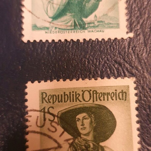 Austrian stamps used 1949-1951, set of 2