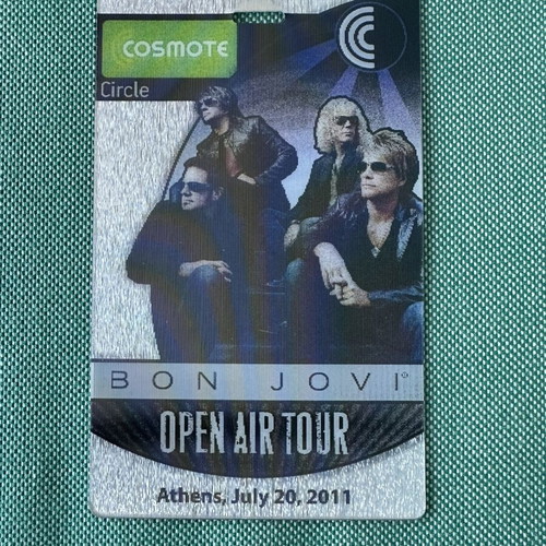 Bon Jovi Athens 2011 Tour VIP Laminate like new