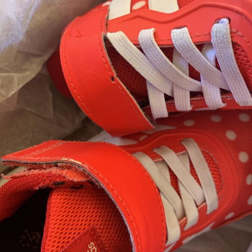 Adidas Minnie girl athletic shoes size 31 like new, red