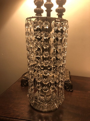 Vintage crystal chandelier wreath diameter 4 cm