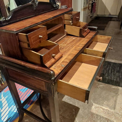 Art Nouveau Happiness of the Day desk used 1900s