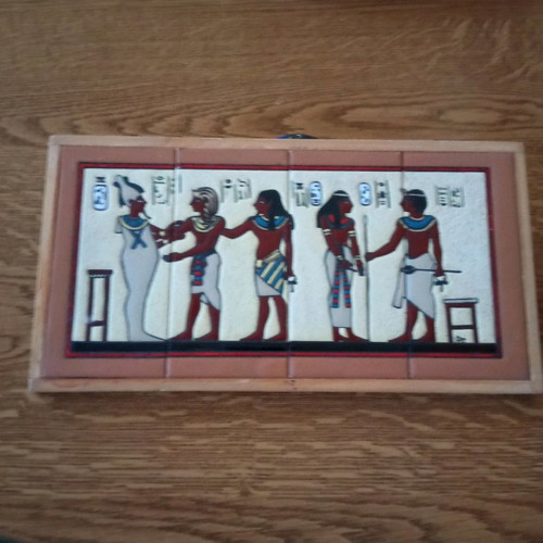 Tsakirakis ceramic art tile used with Egyptian scene