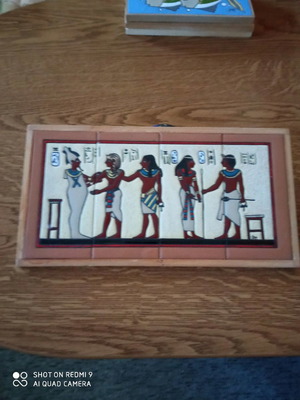Tsakirakis ceramic art tile used with Egyptian scene