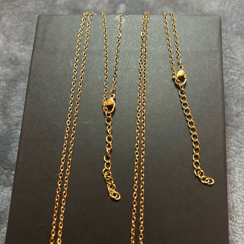 Mother-Daughter Necklace Set new, gold color stainless steel