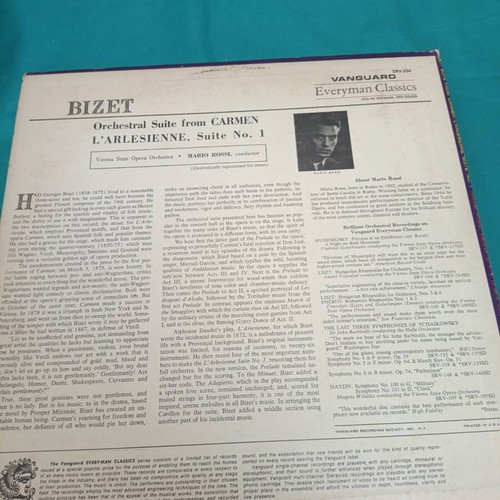 Bizet Carmen Orchestral Suite vinyl like new, classical music