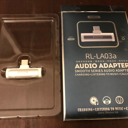 Remax RL-LA03a Type-C Audio Adapter new, charging & headphones simultaneously