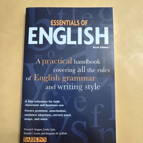 Essentials of English Barron's Educational Series new, softcover