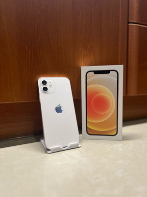 iPhone 12 64GB άσπρο σαν καινούργιο με αυθεντικό κουτί και καλώδιο