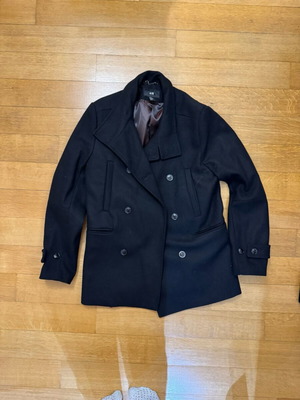 Men's coat H&M new, black, wool No46