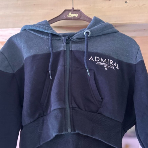 Admiral short jacket like new, grey with pink