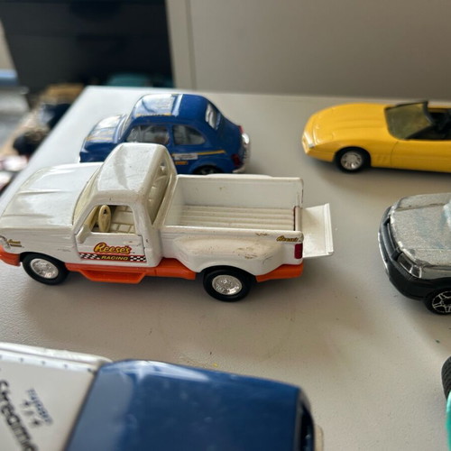 Toy cars 1/43 and 1/32 used, metallic racing and Suzuki models
