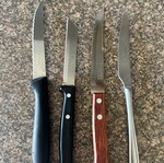 Various kitchen knives set