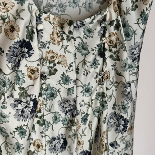 Zara ultimate slip dress, satin, multicolor floral