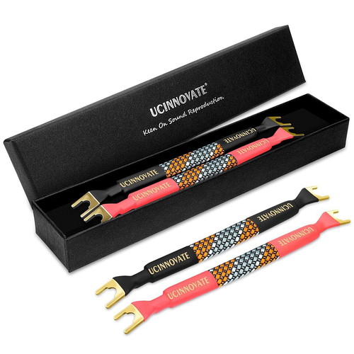 UcinnoVate HiFi jumper cable set 4 pcs 16.8 cm OFC 11 AWG