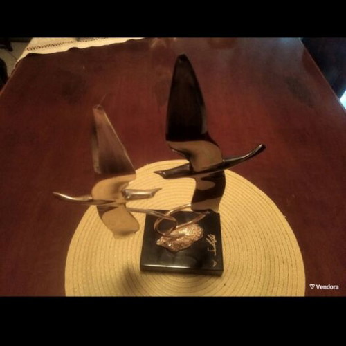 Vintage bronze sculpture "Seagulls in Flight" Mid-Century Modern, like new