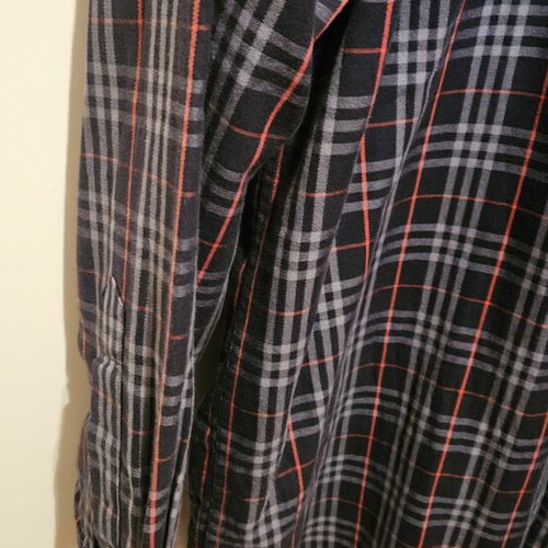 Burberry men's dress shirt used, size L, blue checkered