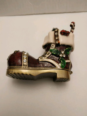 Christmas Cloisonné Boot used with enamel and zircon stones